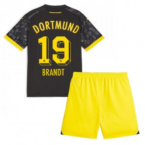 Borussia Dortmund Julian Brandt #19 Udebanesæt Børn 2023-24 Kort ærmer (+ korte bukser)